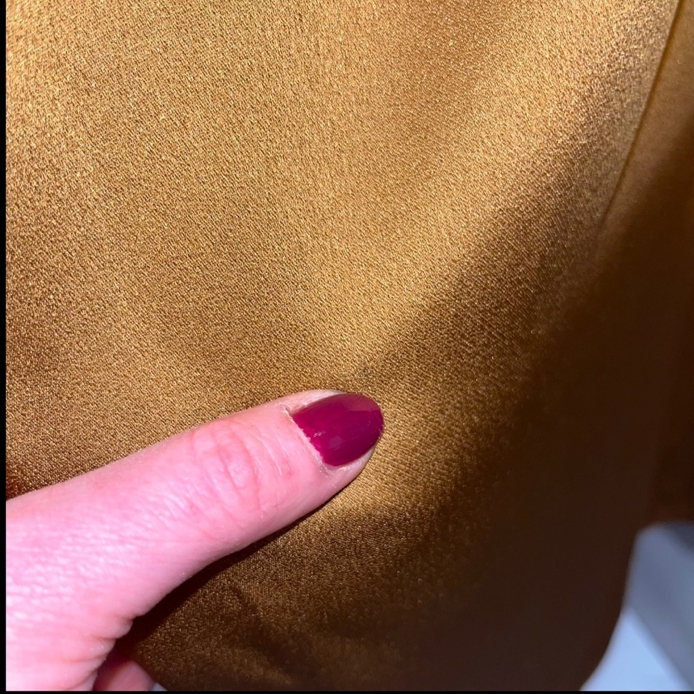 Saint Laurent Gold Satin One Shoulder Ruffle Mini Dress FR 38 US 6 NWT Cocktail - Picture 10 of 16